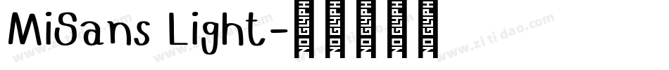 MiSans Light字体转换
